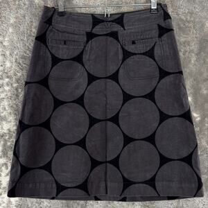Boden Charcoal and Black Circle A-Line Skirt